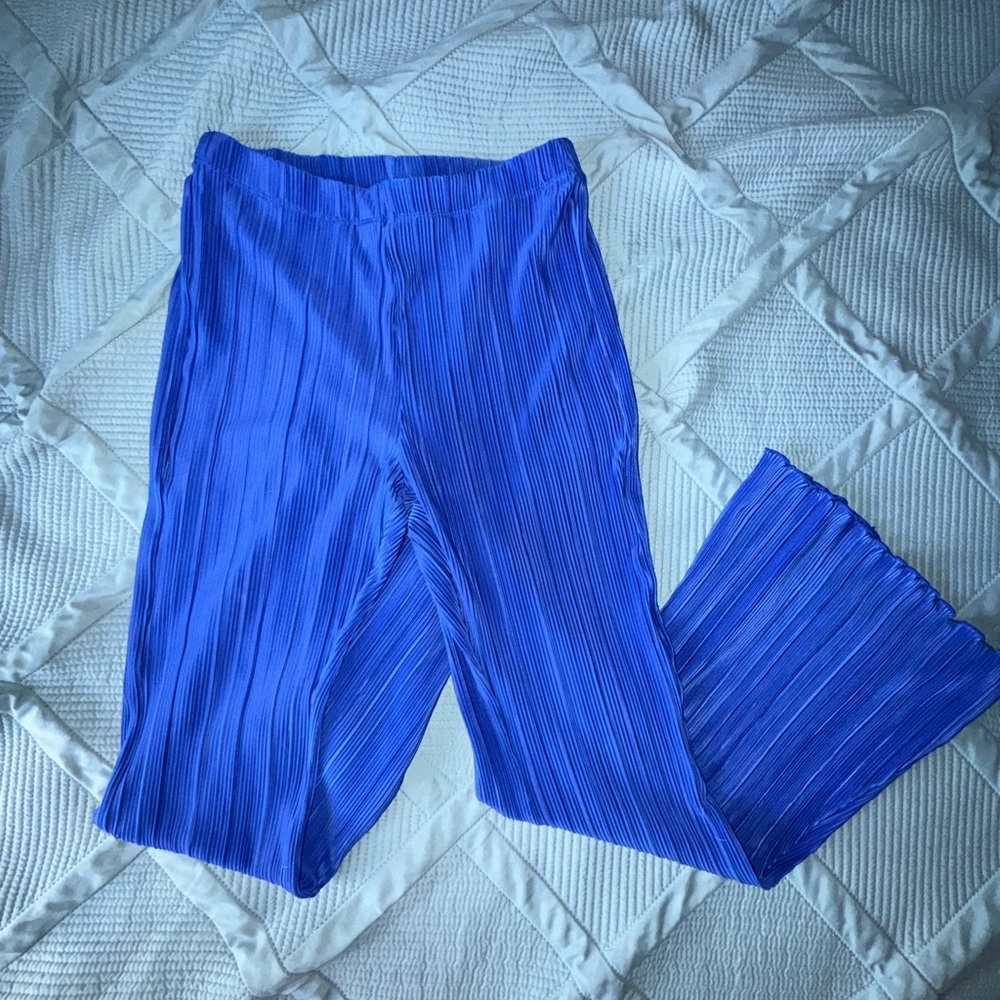 H&M Royal Blue Pleated Trousers
